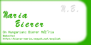 maria bierer business card